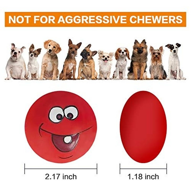 Levesica Squeaky Dog Balls Chewing Rubber 6 Pack - Image 2