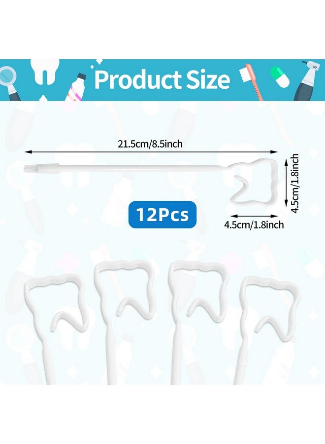Ceonam 12 Pack White Tooth-Shaped Ballpoint Pens, 0.5Mm Black Gel Ink, Perfect Gifts For Dental Professionals, Novelty Dental Office Giveaways, School And Office Supplies, Dental Hygiene Education Tools - Image 2