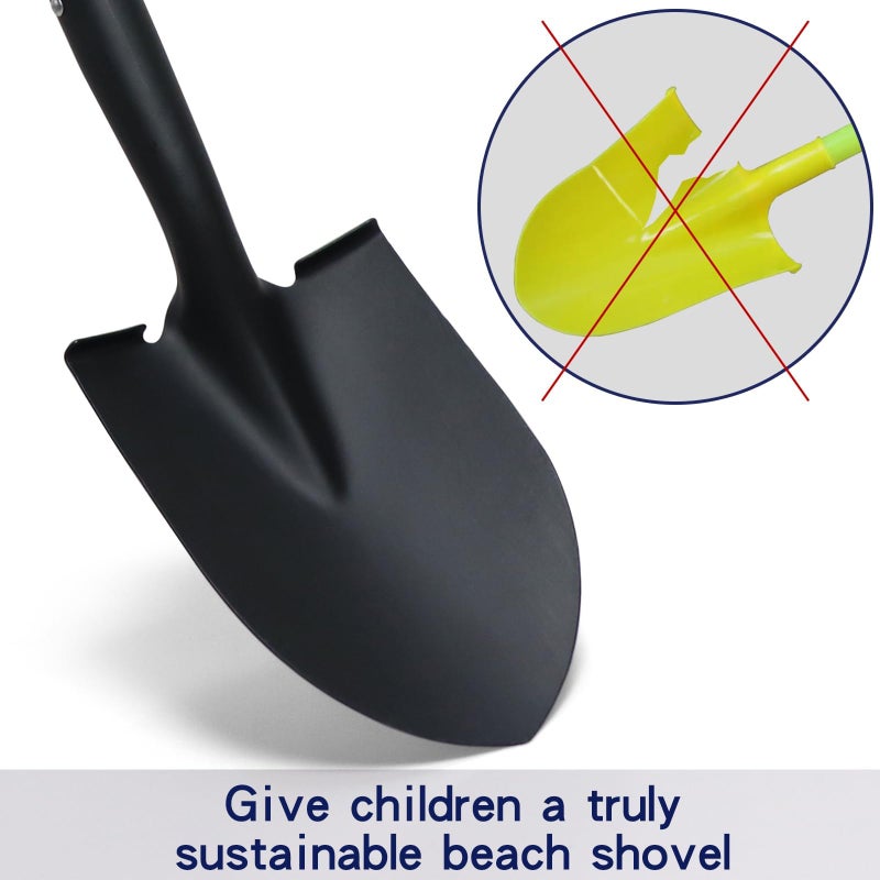WIKER Beach Shovel,Kids Shovels for Digging,Short Handle Metal Shovel,Small Shovels for Gardening,Camping,Planting,28Inches,Green - Image 5
