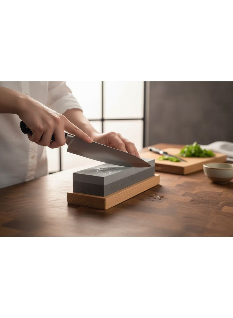 Composite sharpening stone for sharpening knives and cleavers - Image 4