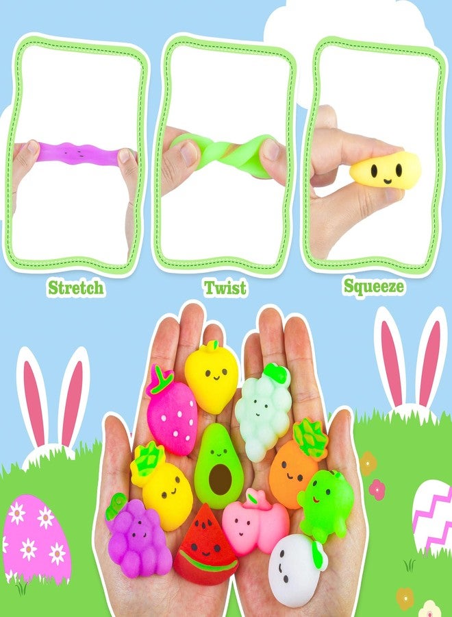 PaLeyFer 24 Pack Prefilled Easter Eggs with Squishy Fruits Toys Inside for Kids, Easter Basket Stuffers Fillers Mochi Stress Relief Toys for Easter Hunt, Party Favor, Easter Gifts, Classroom Prizes - Image 3