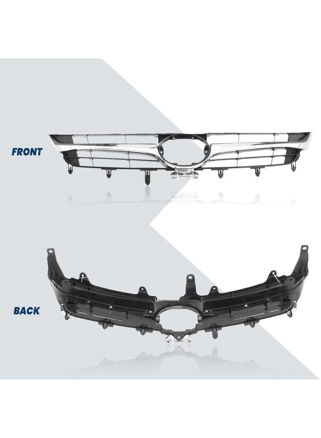Kspeed Front Bumper Upper Grille for 2015 2016 2017 Toyota Camry LE SE XLE XSE, Black and Chrome Front Upper Grill Replace for 5310106411 TO1200377 - Image 3