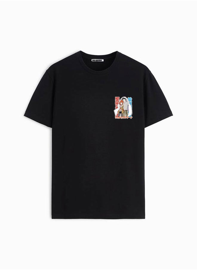 LOUD UNIVERSE - Steins Gate Black Tshirt Steins Gate Black Tee Anime Love Tee Anime Couple Rintarou Okabe-kurisu makise - Image 1
