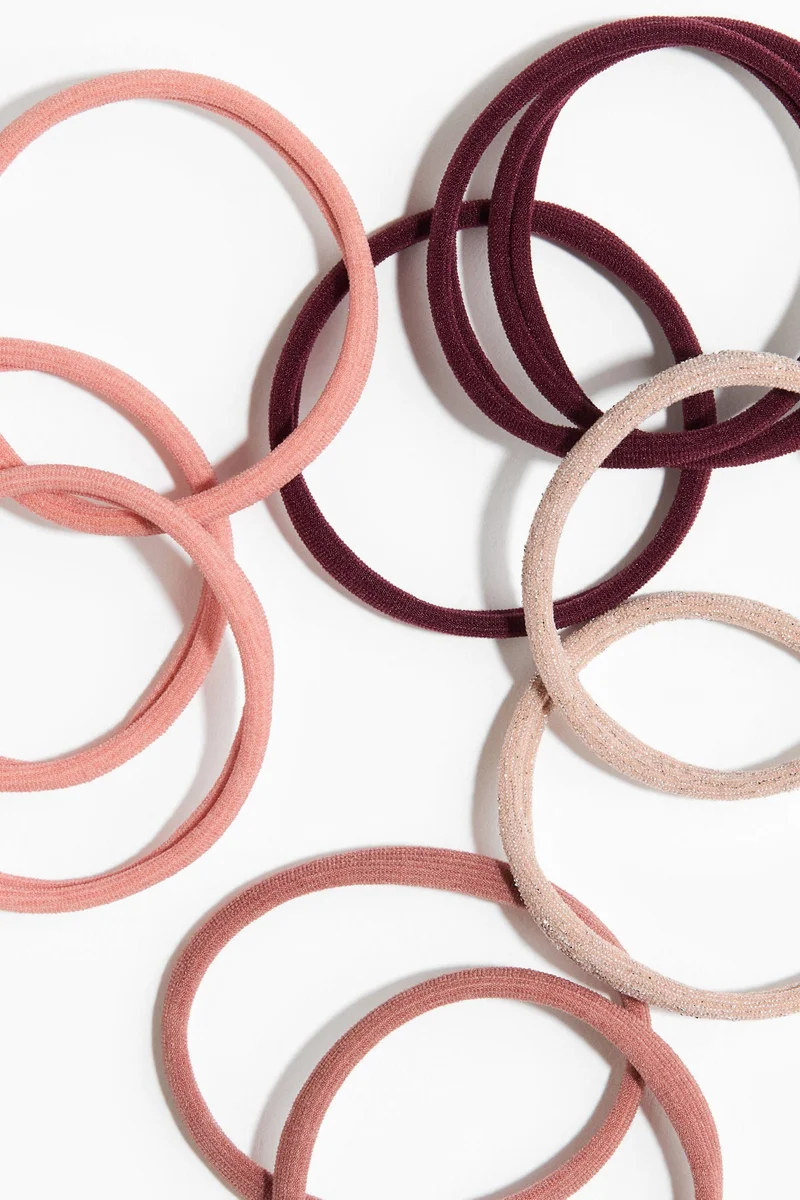 اتش اند ام أربطة شعر مطاطية - عبوة من 10 قطع