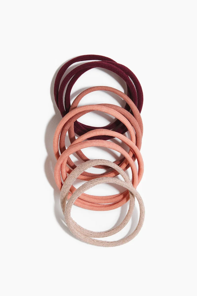 اتش اند ام أربطة شعر مطاطية - عبوة من 10 قطع