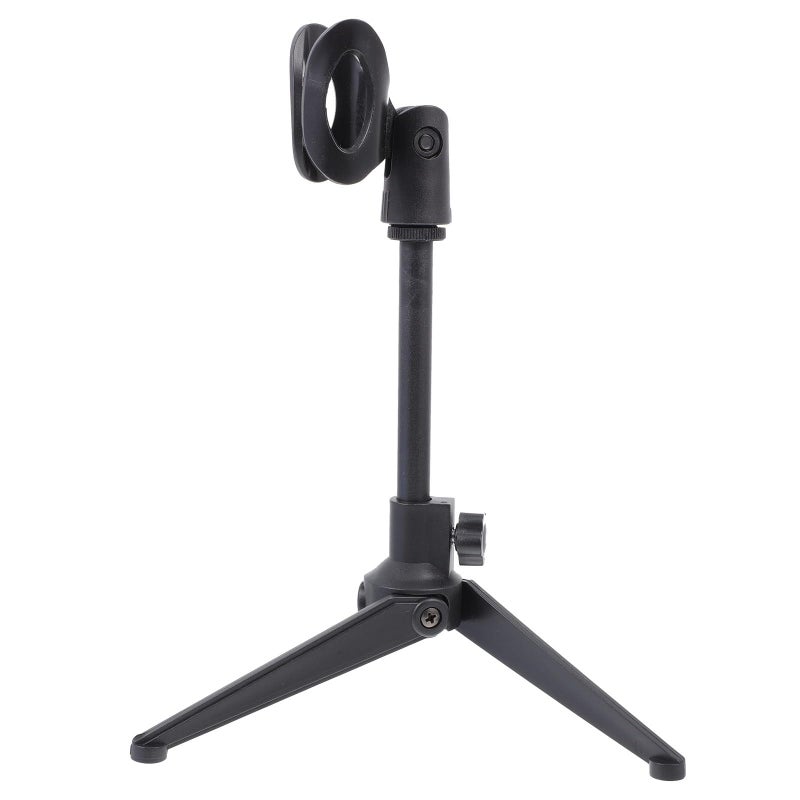 Universal Adjustable Desktop Microphone Stand Tripod Black For Recording Podcasting - Image 2