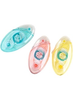 Arabest 3Pcs Correction Tape 8Mm X 5M Colorful Adhesive Tape With No Drying Time Portable Smooth Roller Corrector For Child Plastic Gel Pen Tape Random Color  - Image 1
