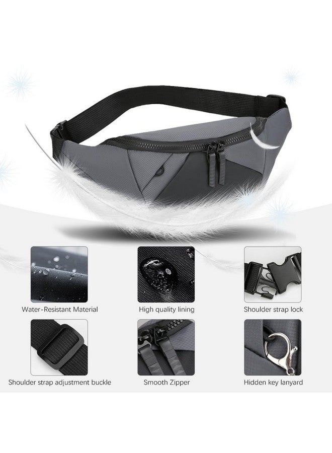 GUSTAVE¬Æ Waist Bag for Man, Compact and Fashionable Waterproof Crossbody Sling Bag with Versatile Carrying Options, Adjustable Nylon Belt for Urban and Outdoor Use, Casual or Office Commutes, 22x14cm - Image 3