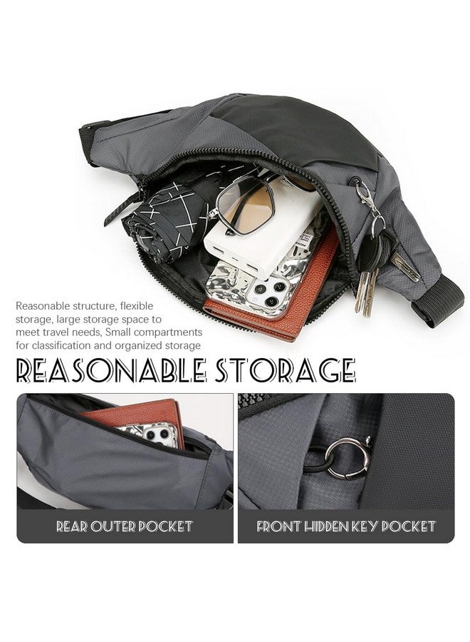 GUSTAVE¬Æ Waist Bag for Man, Compact and Fashionable Waterproof Crossbody Sling Bag with Versatile Carrying Options, Adjustable Nylon Belt for Urban and Outdoor Use, Casual or Office Commutes, 22x14cm - Image 4