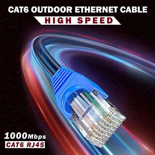 Maximm Cat6 Outdoor Cable 250 feet - Black - Solid Copper 550Mhz, Waterproof Ethernet Cable Suitable for Direct Burial Installations. - Image 5