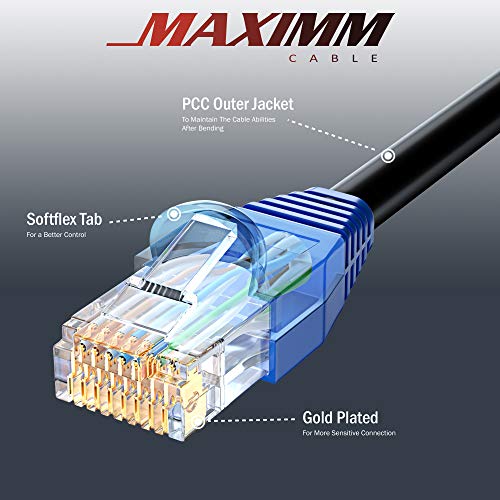Maximm Cat6 Outdoor Cable 250 feet - Black - Solid Copper 550Mhz, Waterproof Ethernet Cable Suitable for Direct Burial Installations. - Image 3