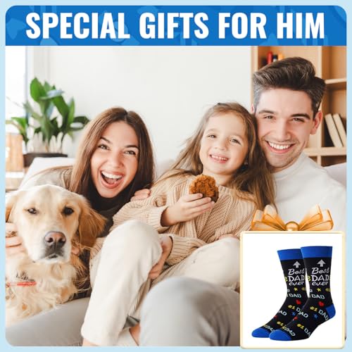 Happy Pop HAPPYPOP Best Dad Ever Gifts - Birthday Gifts For Father Papa, Best Dad Socks - Image 5