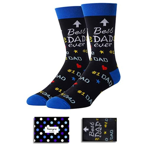 Happy Pop HAPPYPOP Best Dad Ever Gifts - Birthday Gifts For Father Papa, Best Dad Socks - Image 1
