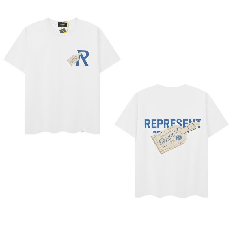 Represent Doberman Dog Cleanfit Short-Sleeved Boys Couple High Street Loose American Niche Fashion Brand Summer T-Shirt - Image 1