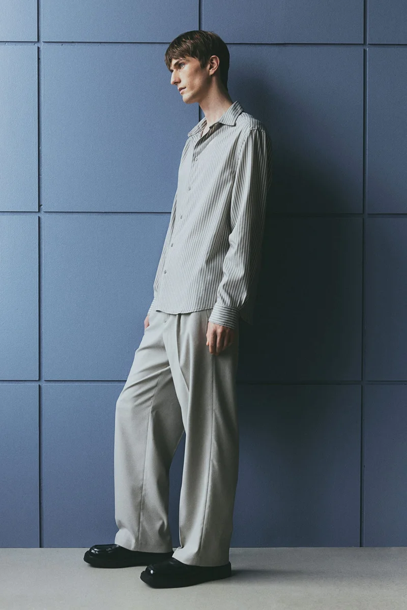 اتش اند ام قميص بقصة عادية