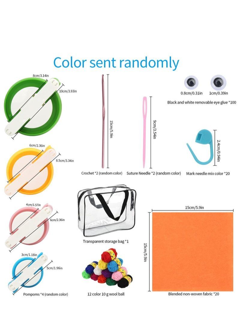 NIBEMINENT 261Pcs DIY Hand Knitting Set - Image 2