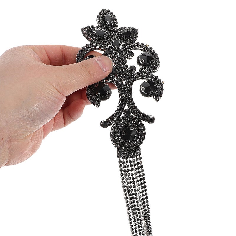 Fringe Trim Rhinestone Tassel Epaulettes Shoulder Enhancement For Creative Styling Costumes 2Pcs - Image 3
