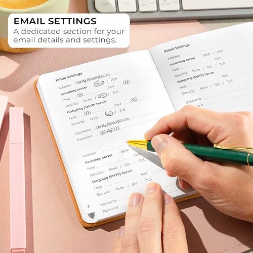 Clever Fox Password Book with alphabetical tabs. Internet Address Organizer Logbook. Small Pocket Password Keeper for Website Logins (Yellow) - Image 4