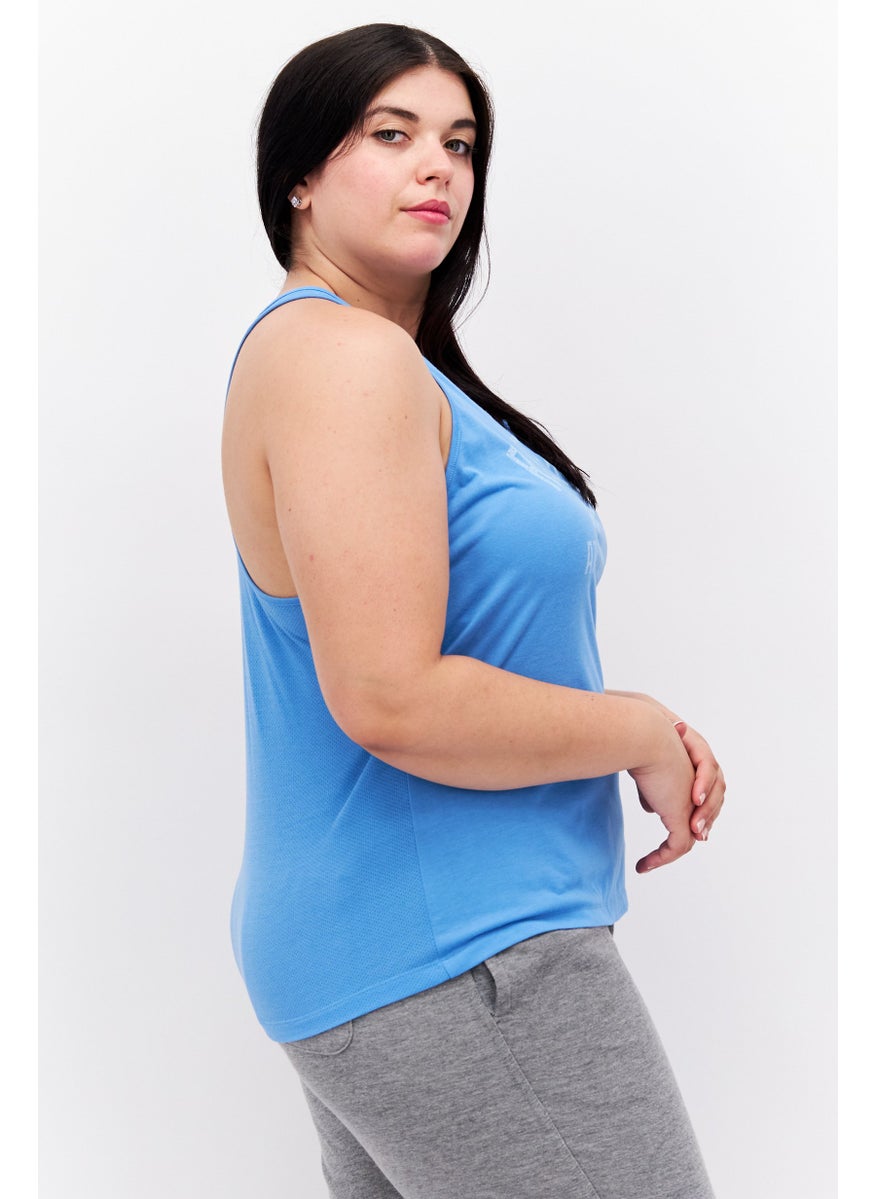 Reebok Women Sportwear Fit Sleeveless Training Top, Blue  - Image 2
