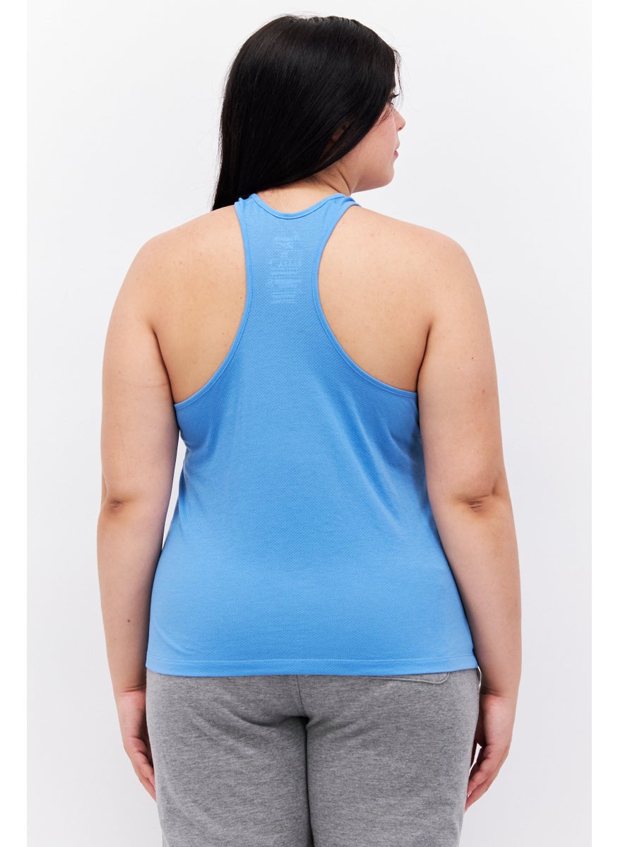 Reebok Women Sportwear Fit Sleeveless Training Top, Blue  - Image 3