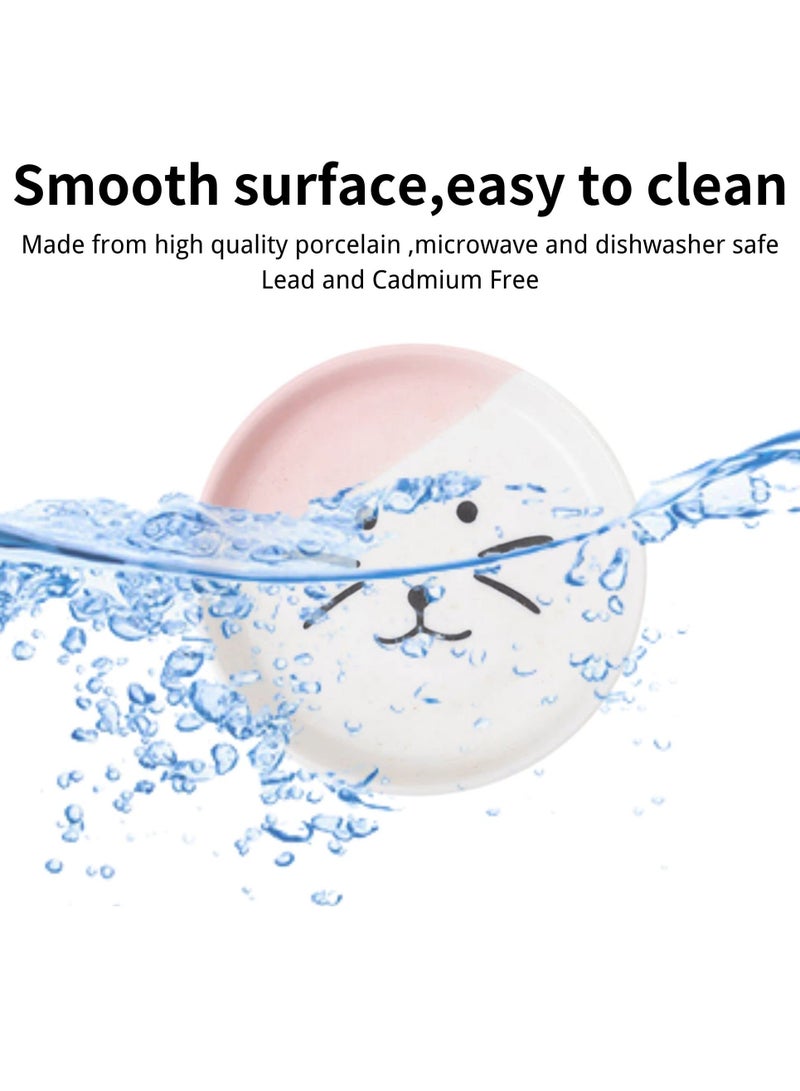 Zikra Cat Food Dishes Elevated Food Bowl with Non Slip Metal Stand Raised Pet Water Bowl Small Dog Tilted Ceramic Water Bowl Dishwasher Safe - Image 4