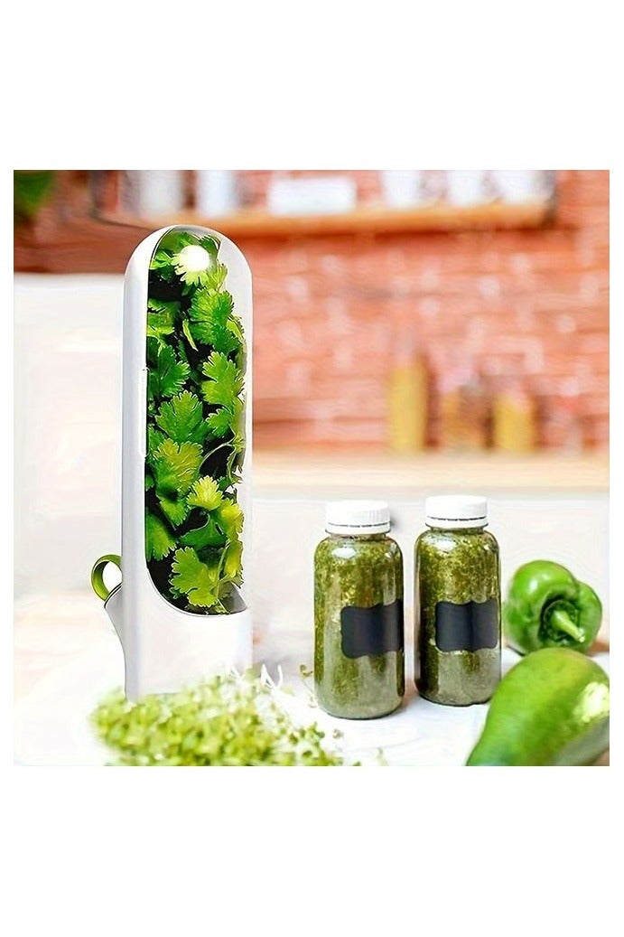 هومستر 4pcs وعاء تخزين المطبخ المضاد للتسرب -قابل لإعادة الاستخدام، قابل للتقليب أعلى منظم بلاستيكي للأعشاب والخضراوات -مثالي للنعوم، سيلنترو، الهليون، الفاصوليا -مثالي لمنظمة الثلاجة - Image 2