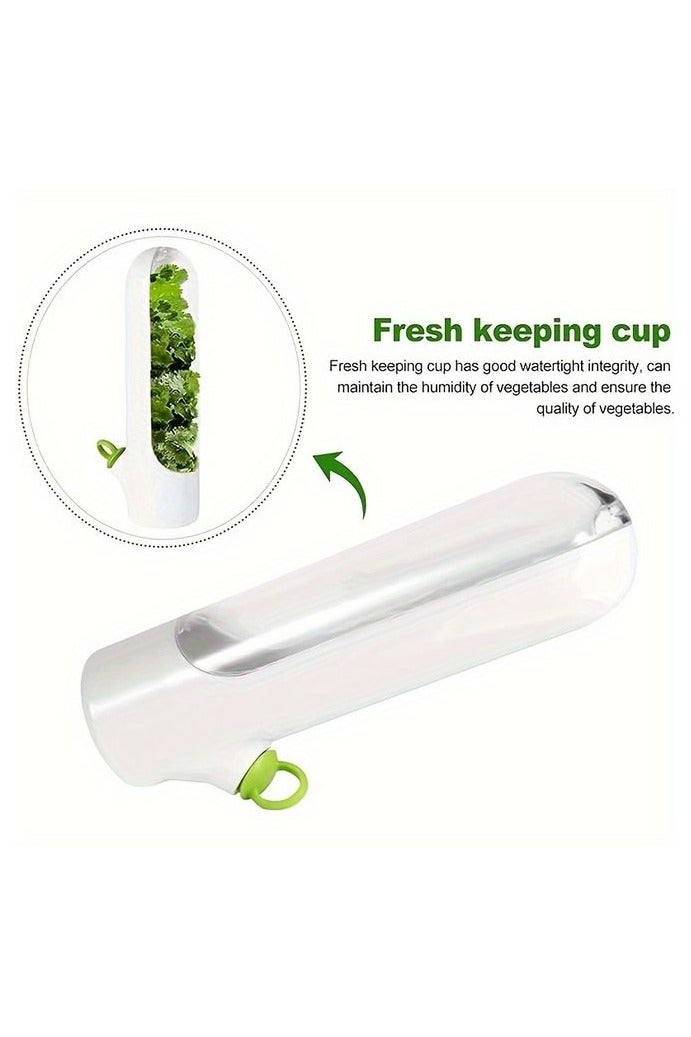 هومستر 4pcs وعاء تخزين المطبخ المضاد للتسرب -قابل لإعادة الاستخدام، قابل للتقليب أعلى منظم بلاستيكي للأعشاب والخضراوات -مثالي للنعوم، سيلنترو، الهليون، الفاصوليا -مثالي لمنظمة الثلاجة - Image 5