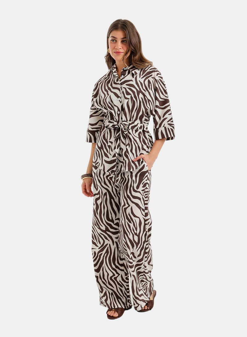 Carina Zebra-Print Lounge Set - Image 1