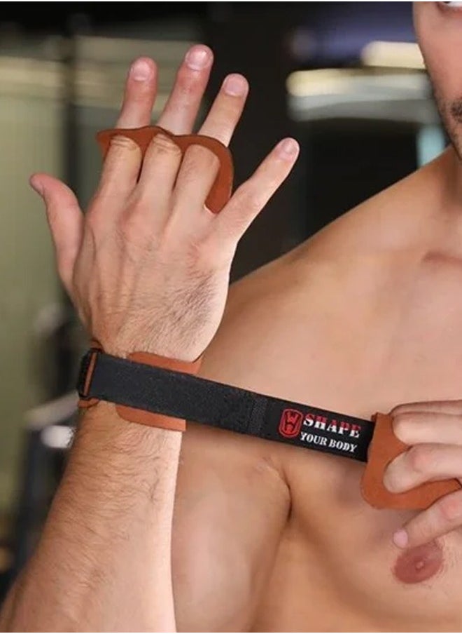 spa luxetique Gymnastics Grips-3 Hole Pull Up Grips with Wrist Support, Hand Grips for Cross Training Hand Protection - Grips for Gymnastics Bars , Palm Guards for Athletes to Prevent Rips and Blisters  - Image 5