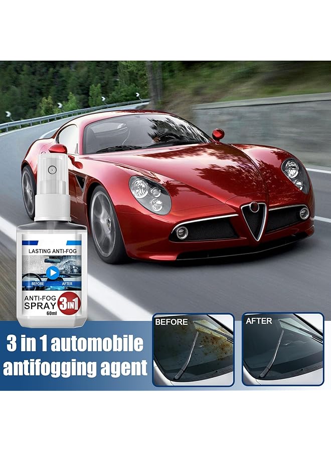 KASTWAVE Anti Fog Windshield & Glasses Spray,3-In-1 Anti Fog Spray,Car Antifog Spray,Automobile Glass Anti Fog Spray,Car Glass Anti-Fog Rainproof Spray,Windshield Anti-Fog Spray - Image 3