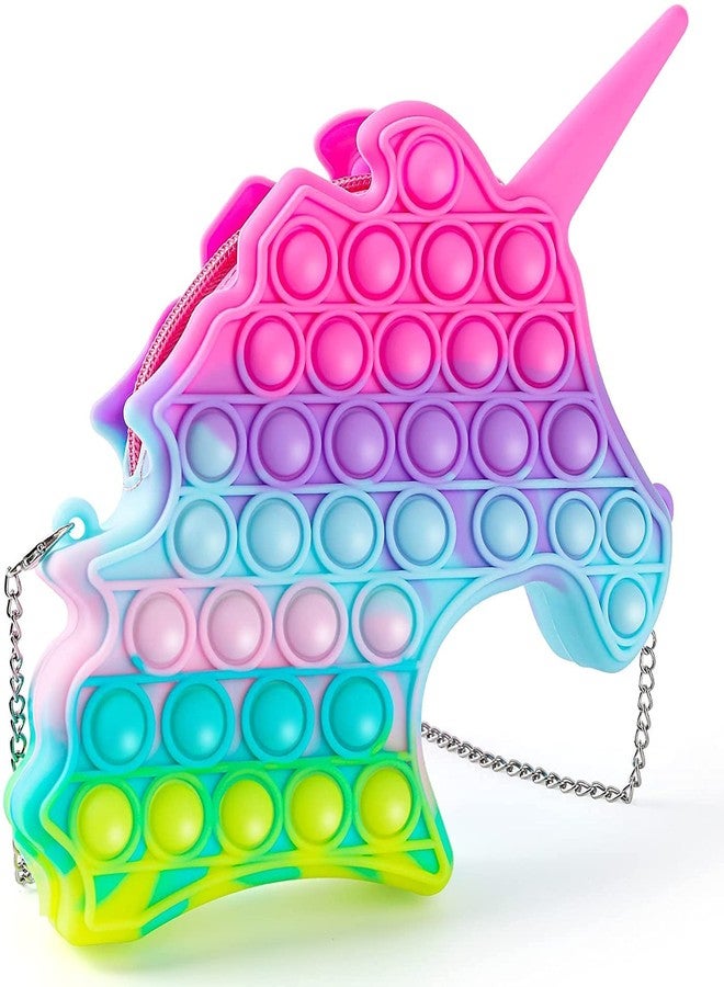 CLAPONE 2 in 1 Purse Push Popper Bubbles Sensory Simple Stationary Bag Poppet Pencil Case Fidget Toys (Big Pouch) (Multicolors) - Image 1