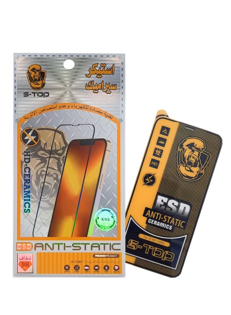 اس-توب لاصقة حماية زجاجية للشاشة 9D لهاتف أبل آيفون إكس إس / اكس ار - Image 3