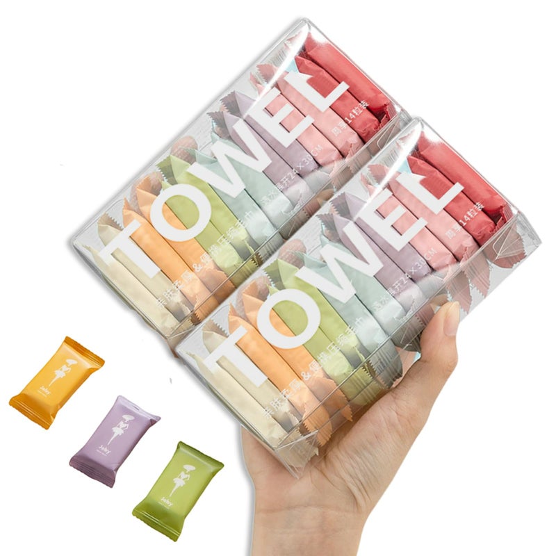 Dzronda Disposable Compressed Towels Portable Compressed Towel Tablets 28Pcs Travel Wash Cloth Thicker Super Absorbent Wash Cloths for Travel Face Towel Ideal for Outdoor Camping Hiking 28Pcs - Image 2