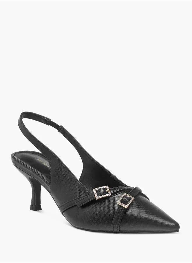 Flora Bella By Shoexpress Womens Embellished Slingback Shoes With Flared Heels Ramadan Collection
