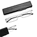 OWTXIS Ultra thin Folding Reading Glasses for Women Men Compact TR90 Blue Light Blocking Readers with Portable Slim Flat case Transparent 350 - Image 1