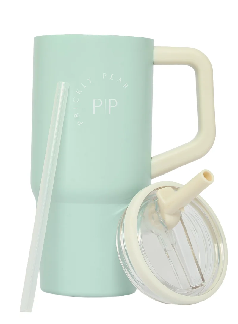 Prickly Pear Stainless Steel 20 Oz Hydrator 2.0 Water Bottle Sage & Cream Logo