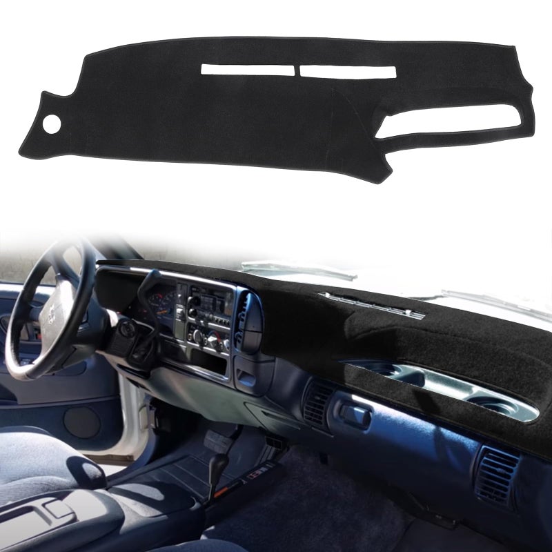 HanLanKa Dashboard Cover Dash Cover Mat Pad Custom Fit for 19951996 Chevy Chevrolet Silverado C1500 C2500 C3500 K1500 K2500 K3500 Tahoe SuburbanGMC Sierra Yukon Suburban Pickup TruckBlack