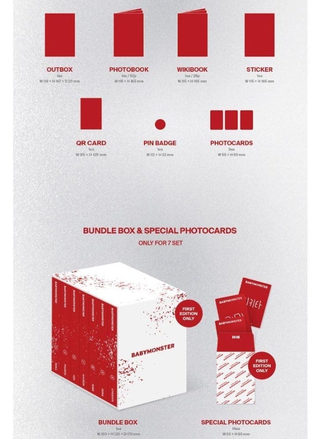 Dreamus BABYMONSTER BABYMONS7ER 1st Mini Album YG TAG Album Ver (PHARITA), YGP0383 - Image 4
