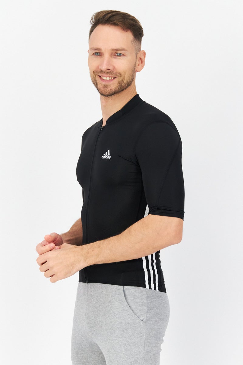 Adidas Men Sportswear Fit Brand Logo Training Jersey, Black/White  - Image 3