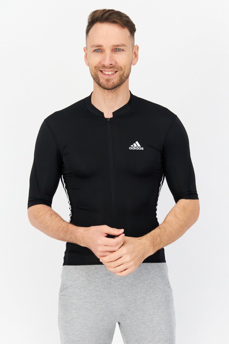 Adidas Men Sportswear Fit Brand Logo Training Jersey, Black/White  - Image 1