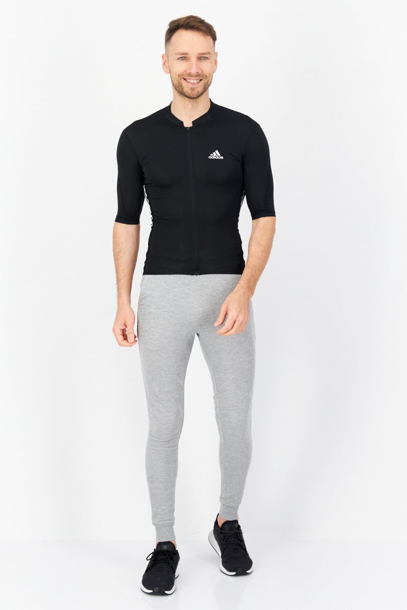 Adidas Men Sportswear Fit Brand Logo Training Jersey, Black/White  - Image 2