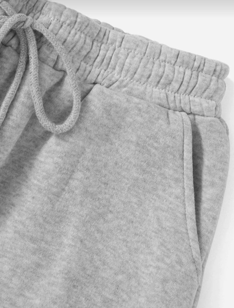 Verivay Unisex Jogger 2ip Knitted Fabric Tracksuit Bottom Gray Elastic Leg High Waist Tracksuit  - Image 2