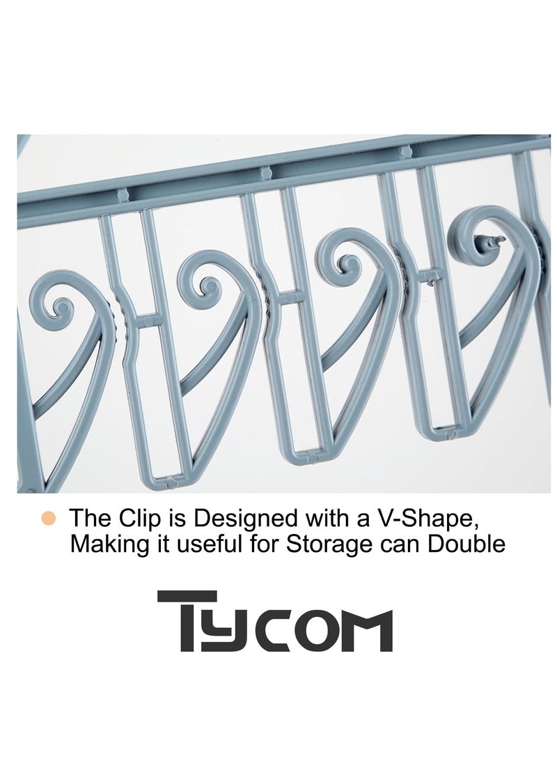 TYCOM Plastic Laundry Dryer Hanger Clips, Perfect for Socks, Underwear, Modern Nappies, Baby and Small Clothes, Durable Sturdy Grip Slip Resistant Drying Clothesline Pegs - Pink  - Image 4