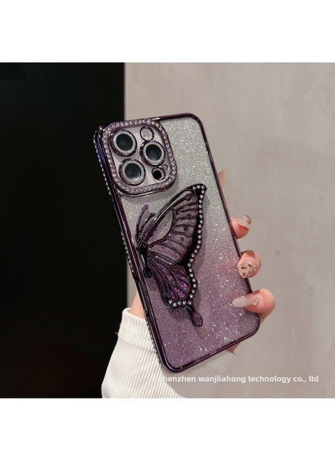 Diamond-encrusted Quicksand For Iphone Phone Case Rhinestone Glitter Gradient Premium Feeling Multiple Models Available
