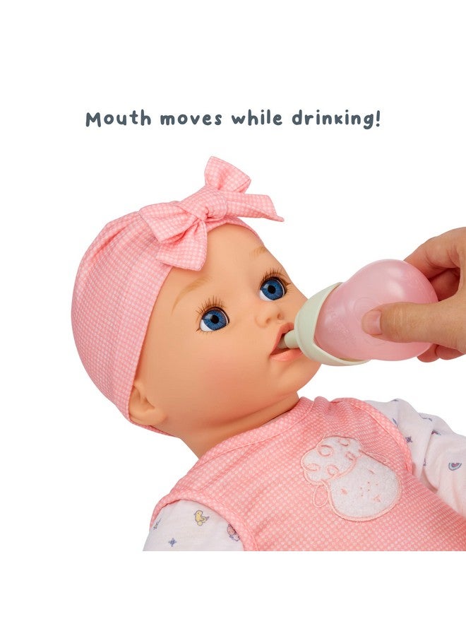 بيبي بورن، دميتي الحقيقية آنابيل - عيون زرقاء: دمية واقعية ناعمة الجسم، من عمر 3 سنوات فما فوق، مؤثرات صوتية، مشروبات وبلل، حركات فم، بكاء دموع حقيقية، عيون مفتوحة ومغلقة، مصاصة - Image 3