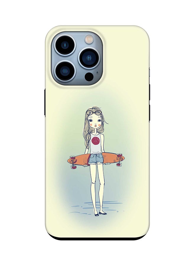 Tough Pro Series Case for Apple iPhone 14 Pro Dual Layer hybrid PC & TPU Customized Mobile Cover Shield with inner TPU protection Matte Finish - Skater Girl