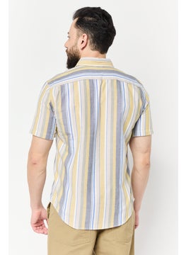 Levi's Men Standard Fit Stripe Short Sleeves Casual Shirt, Multicolor  - Image 4