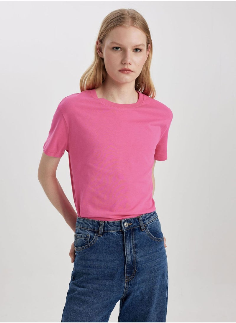 DeFacto - Regular Fit Crew Neck Short Sleeve T-Shirt - Image 1