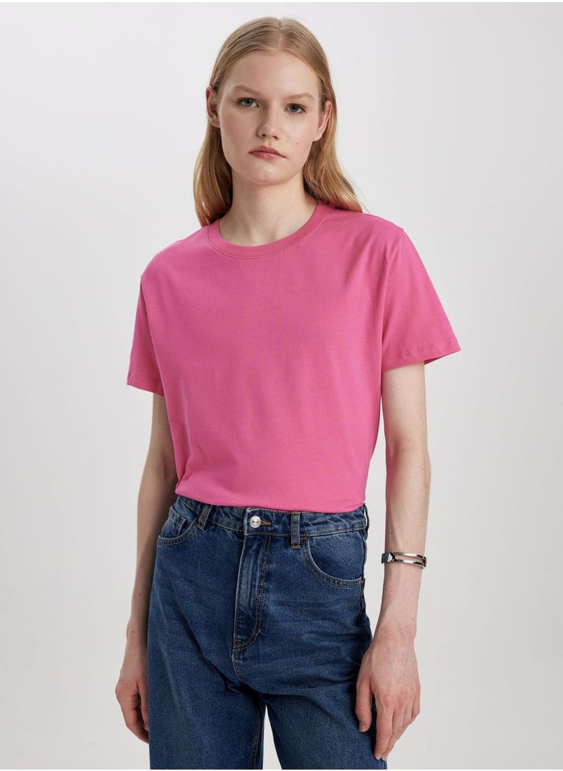 DeFacto - Regular Fit Crew Neck Short Sleeve T-Shirt - Image 1
