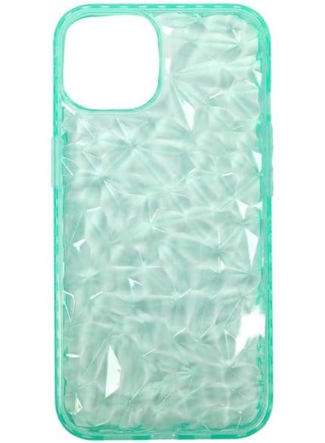 DAISO Crystal Cut Smartphone Case for iPhone 14, Green - Image 3